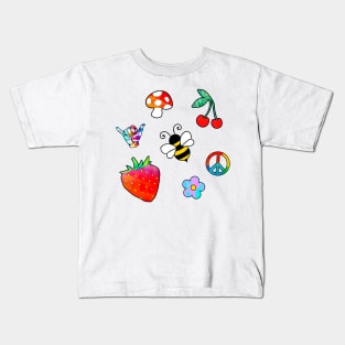 Trippie Hippie Pattern Kids T-Shirt